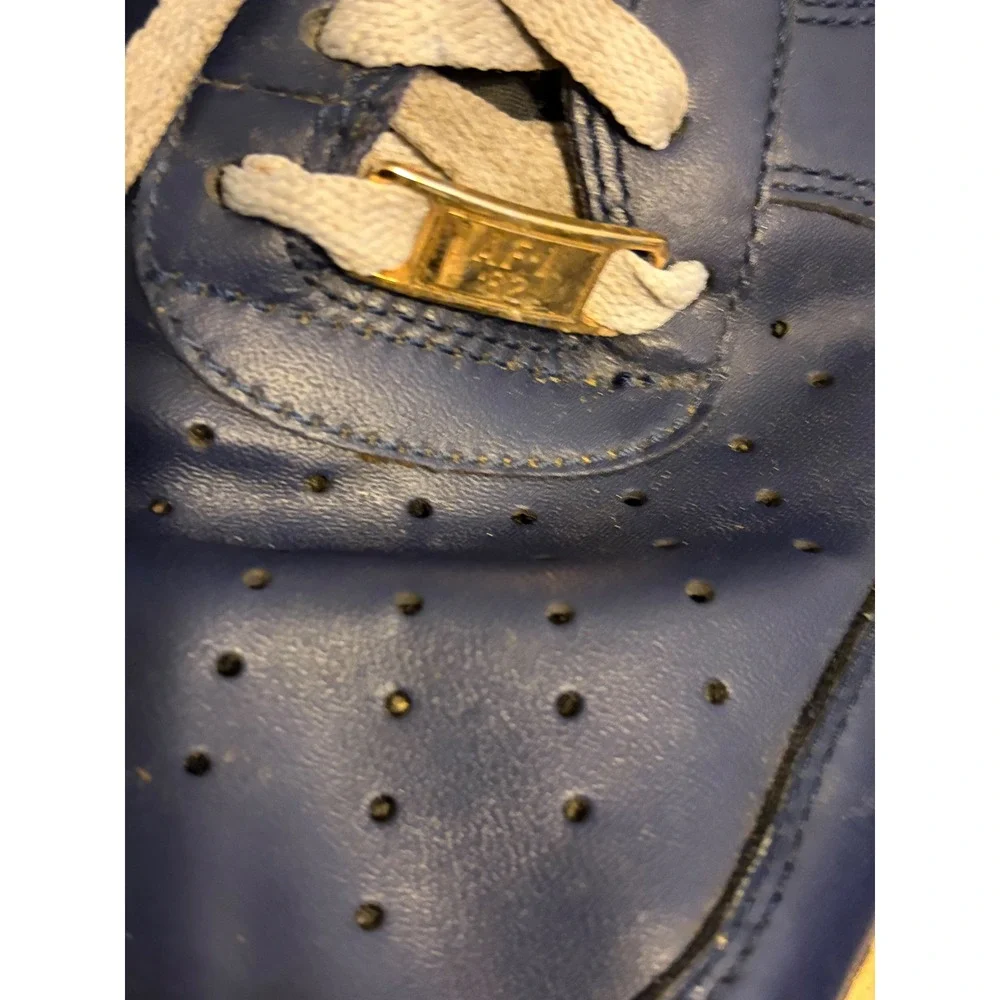 Nike Air Force 1‎ Low Olympic Mens Size 9.5 Blue Gold USA Sneakers 488298-406